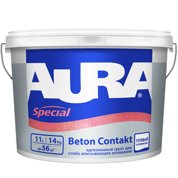картинка Адгезионный грунт для слабо впитывающих оснований "Aura Beton Contakt" от магазина Тендент