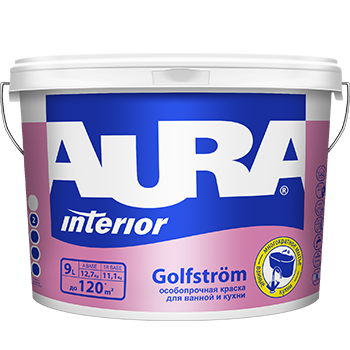 картинка Особопрочная краска для ванной и кухни "AURA GOLFSTROM TR" от магазина Тендент