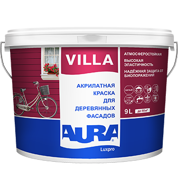 картинка Краска фасадная для дерева "AURA VILLA, ОСНОВА TR" от магазина Тендент