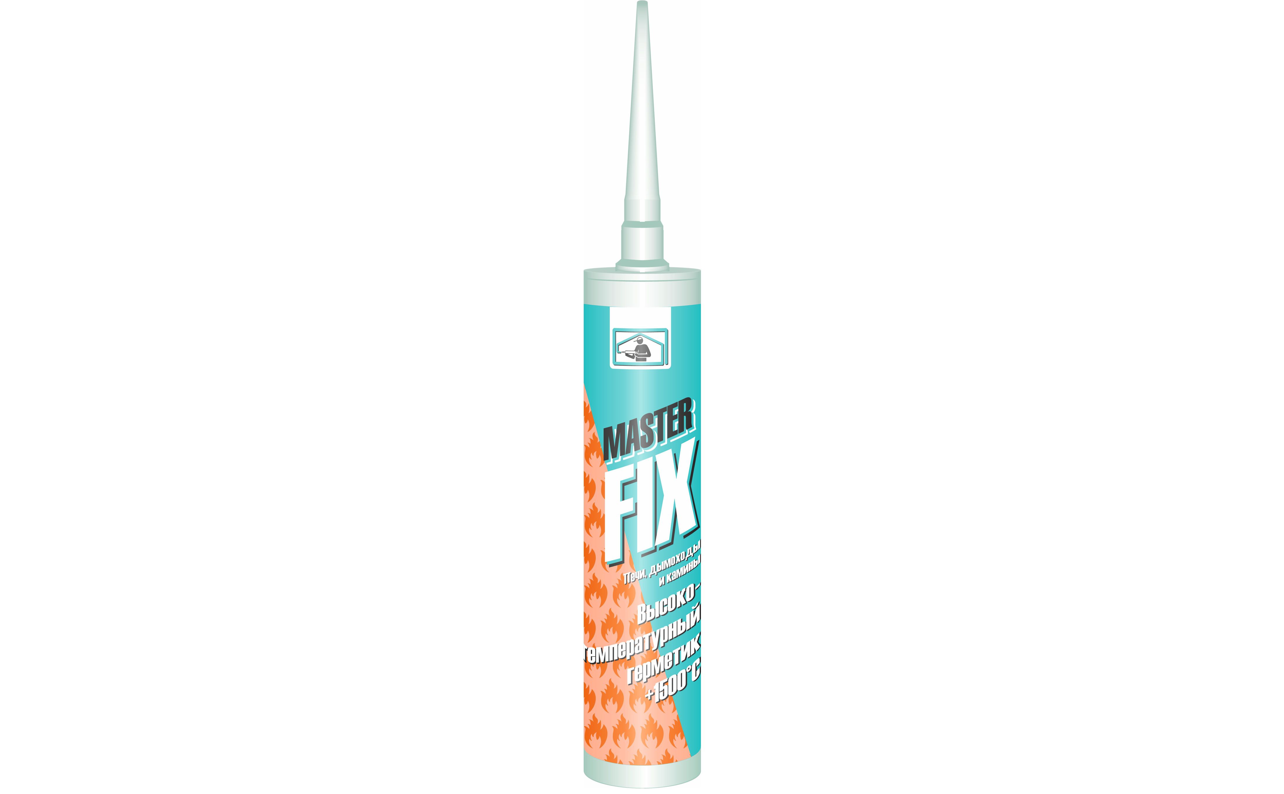 картинка Высокотемпературный жаростойкий герметик Masterfix + 1500 от магазина Тендент